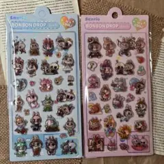 ボンボンドロップシール 3D ぷくぷくシールLabubu ラブブ 立体シール