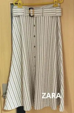 ZARA 夏素材　ロングスカート　Mのサムネイル