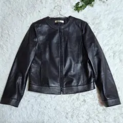 KIM’S キムズ ラムレザー Y2K 韓国製 黒 ジップ　ジャケット ステッチ