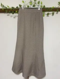 マーメイドスカート　千鳥柄　千鳥格子柄　ロングスカート　スカート　ロング丈　Ｍ