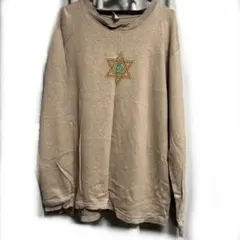 古着　長袖カットソー　ベージュ　ロンT