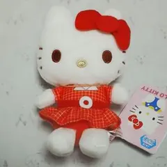 ハローキティ レトロワンピース ちょいデカマスコット
