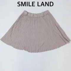 スマイルランド♦︎8L ニットプリーツスカート 大きいサイズ ベージュ　ストレッチ