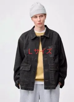GU デニムワークジャケット　Lサイズ ダークグレー