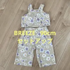 BREEZE ベビー・キッズ 花柄オーバーオール セット 90