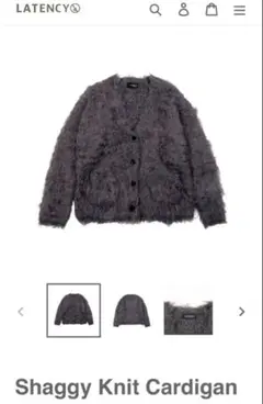 LATENCY Shaggy Knit Cardigan