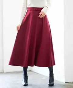MK MICHEL KLEIN 【洗濯機で洗える】ロングフレアスカート 38のサムネイル
