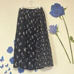 花柄アシンメトリースカート