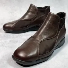 ☆美品☆【フィットフィット】サイドゴアブーツ (24) アンクル　レザー　軽量