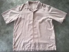 【GU】オープンカラーシャツ L ピンク 半袖 開襟シャツ ジーユー