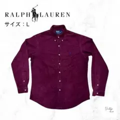 Polo by RalphLaurenポロラルフローレンコーデュロイシャツ赤L
