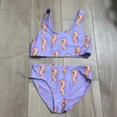 H&M タツノオトシゴ柄水着 122/128