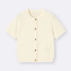 GU　半袖　カーディガン 白　ホワイト