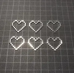 P35 ハンドメイド 素材 アクセパーツ　パーツ　ハート　ピアス　アクセサリー