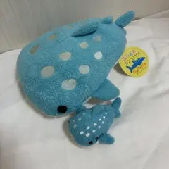 【16日まで】 海遊館 ふわふわジンベエザメ ぬいぐるみ 2点セットのサムネイル