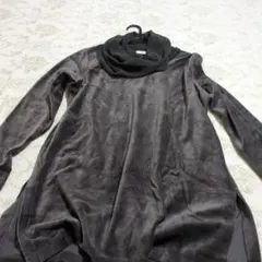 プレインピープル【3】ベロア　オーガンジー　トップス　グレー　チュニック