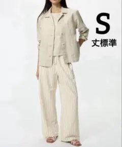 UNIQLO　リネンブレンドイージーパンツ　丈標準　Sのサムネイル