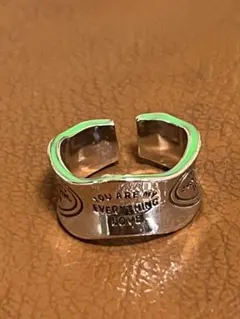 シルバー925 メキシカンジュエリーヴィンテージリングシルバー英字刻印リング