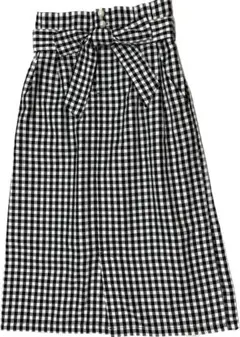 MAJESTIC LEGON 黒白ギンガムチェックスカート