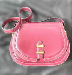 グッチ フルレザー ショルダーバッグ　GUCCIショルダーバッグ　ワインレッド