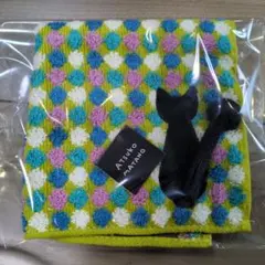 Atsuko Matano ネコちゃん タオルハンカチ