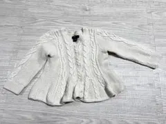 babyGap アイボリー ケーブルニットカーディガン 12-18ヶ月