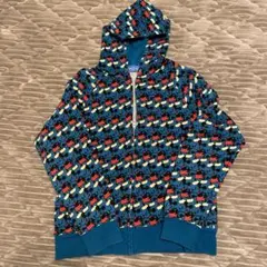 ディズニー ミッキーマウス ♦キャラクター総柄メンズフルジップパーカー