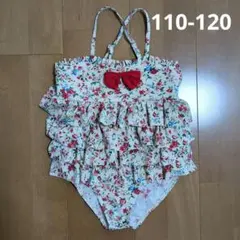 小花柄　ワンピース水着　110-120ぐらい　女の子