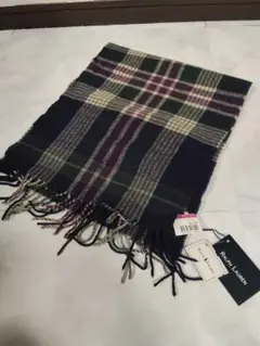RALPH LAUREN マフラー チェック柄 ネイビーのサムネイル