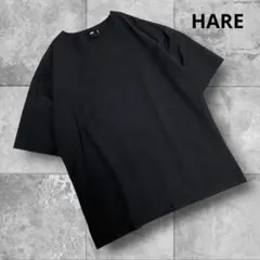 美品！　HARE 五分袖　ショルダージップ　プルオーバートップス　BLACK