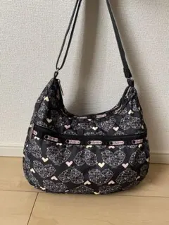 ★超美品★LeSportsac ブラック ボストンバッグ★ハート柄★ レスポートサック ハート柄 ボストンバッグ - メルカリ