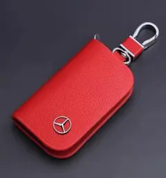 メルセデス・ベンツキーケース レザー 革 キーカバー 高級 赤 オシャレ1