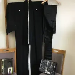 喪服一式セット 着物　帯　長襦袢　帯揚げ　帯締め　草履・バッグ付き　黒