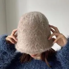 GRL グレイル ファーバケットハット 帽子 ベージュ タグ付き dd322