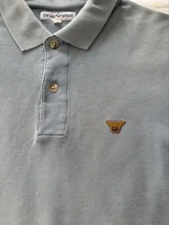Emporio Armaniポロシャツ Mブルーグレージュ色