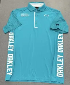 夏服ラスト！OAKLEY オークリー 半袖ポロシャツ ブルー サイズL