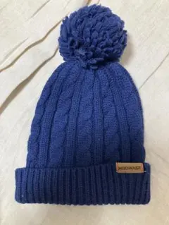 処分　ミキハウス ネイビー ニット帽　Sサイズ　46から52
