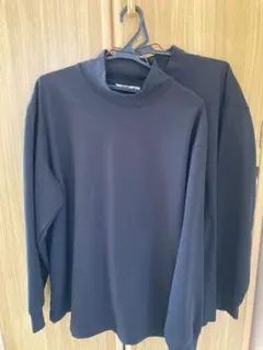 UNIQLO U ブラッシュドモックネックTシャツ 2枚 ネイビー XL