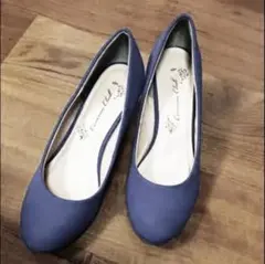 スエード調 パンプス スミレ色 少しお値下げ❗️