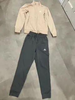 adidas ジャージセット ベージュ・グレー　中古品