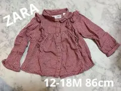 ZARA baby チェックシャツ　赤