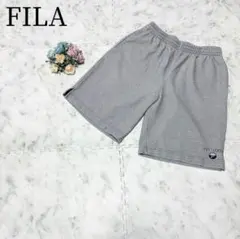 FILA フィラ＊ロゴ刺繍 メッシュ素材 ハーフパンツ 男女兼用 M 部活のサムネイル