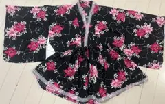浴衣 ドレス 浴衣ドレス セパレート 姫 ギャル 綺麗 白 花柄 大人用
