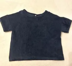 organiczooネイビー　トップス　テリー　半袖　2-3y