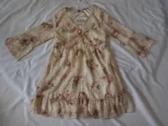 花柄シフォン チュニック トップス