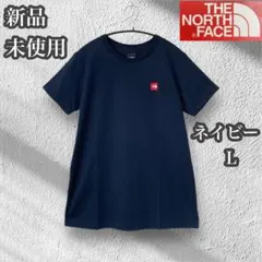 ザノースフエィス　新品未使用　半袖Tシャツ　ネイビー　ロゴT L 静電ケア