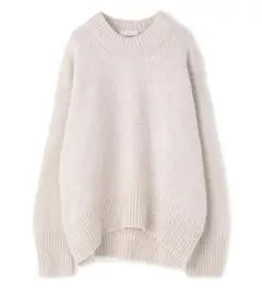 美品✨22AW　ギャルリーヴィー　ファインウール クルーネックプルオーバー　M