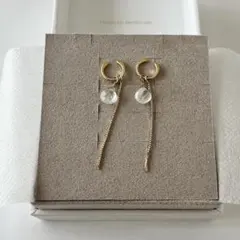 ete エテ ナチュラルストーンイヤリング ロイヤルブルームーンストーン YG