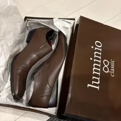 1/12まで限定　luminio ル　メンズ合成革靴　ビジネス靴27 ブラウン