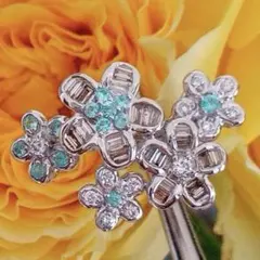 パライバトルマリン0.62ct ダイヤ0.44ct Pt950 リング 鑑別付 - メルカリ